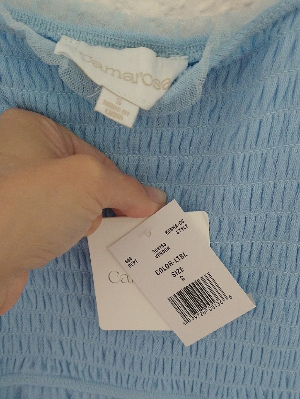 Light Blue Ruffle Strap Maxi Dress - Picture 5 of 5